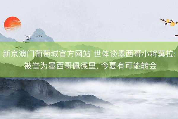 新京澳门葡萄城官方网站 世体谈墨西哥小将莫拉: 被誉为墨西哥佩德里， 今夏有可能转会