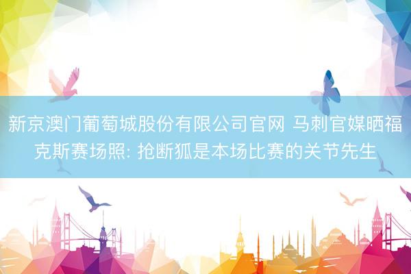 新京澳门葡萄城股份有限公司官网 马刺官媒晒福克斯赛场照: 抢断狐是本场比赛的关节先生