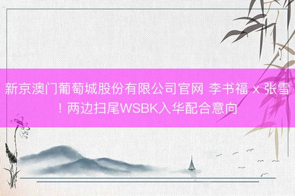 新京澳门葡萄城股份有限公司官网 李书福 x 张雪! 两边扫尾WSBK入华配合意向